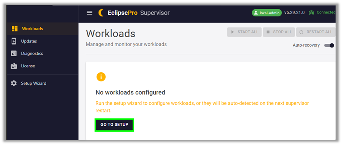 Go to Setup