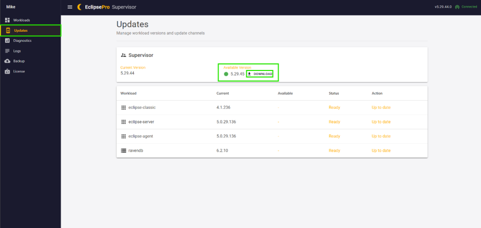 Supervisor Update Available